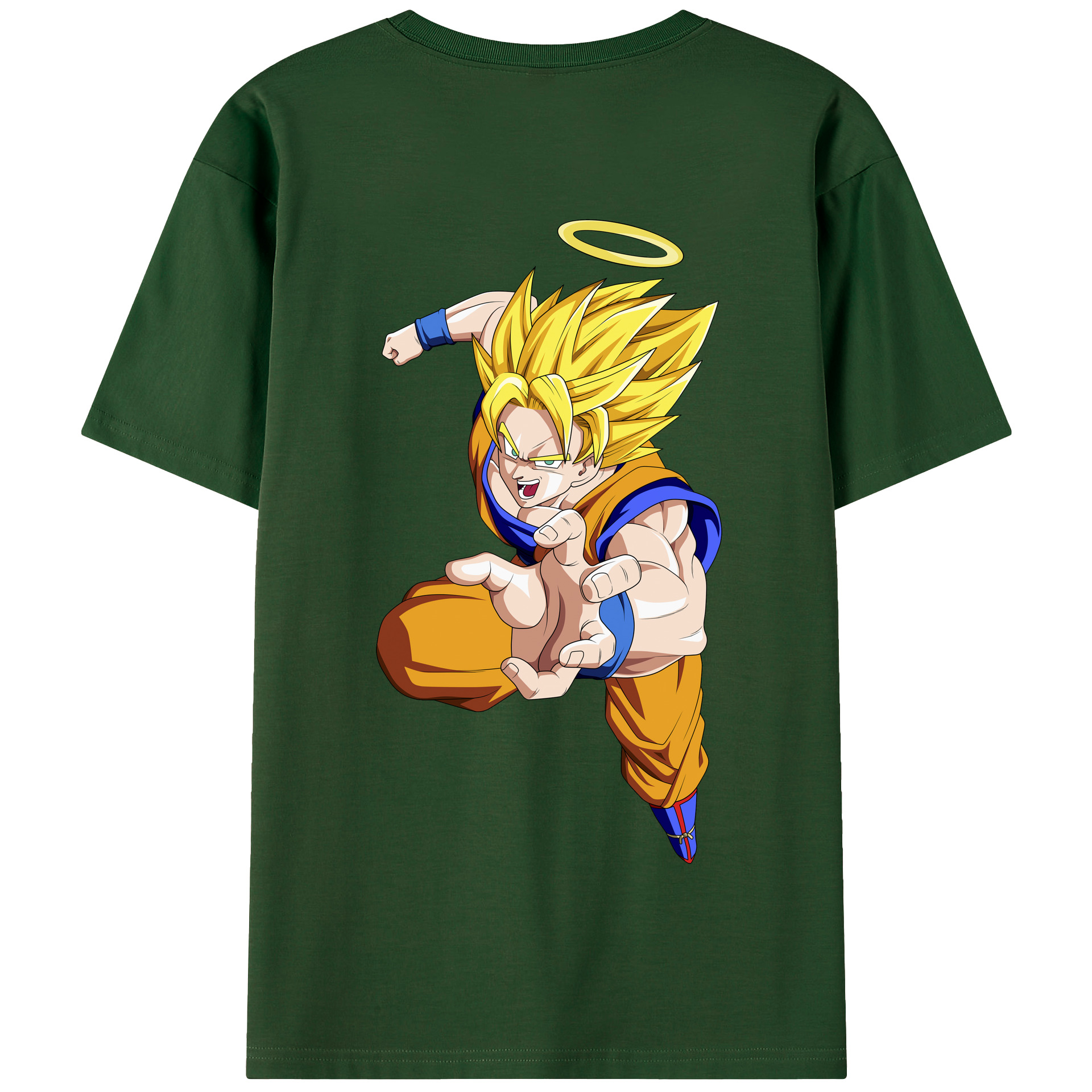 （画像用） ドラゴンボール 孫悟空（そん ごくう）Son Goku カカロット DRAGON BALL Kakarotto 綿100％半袖Tシャツ（背面プリント）
